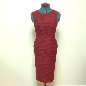 Burgundy Scoop-back Dress